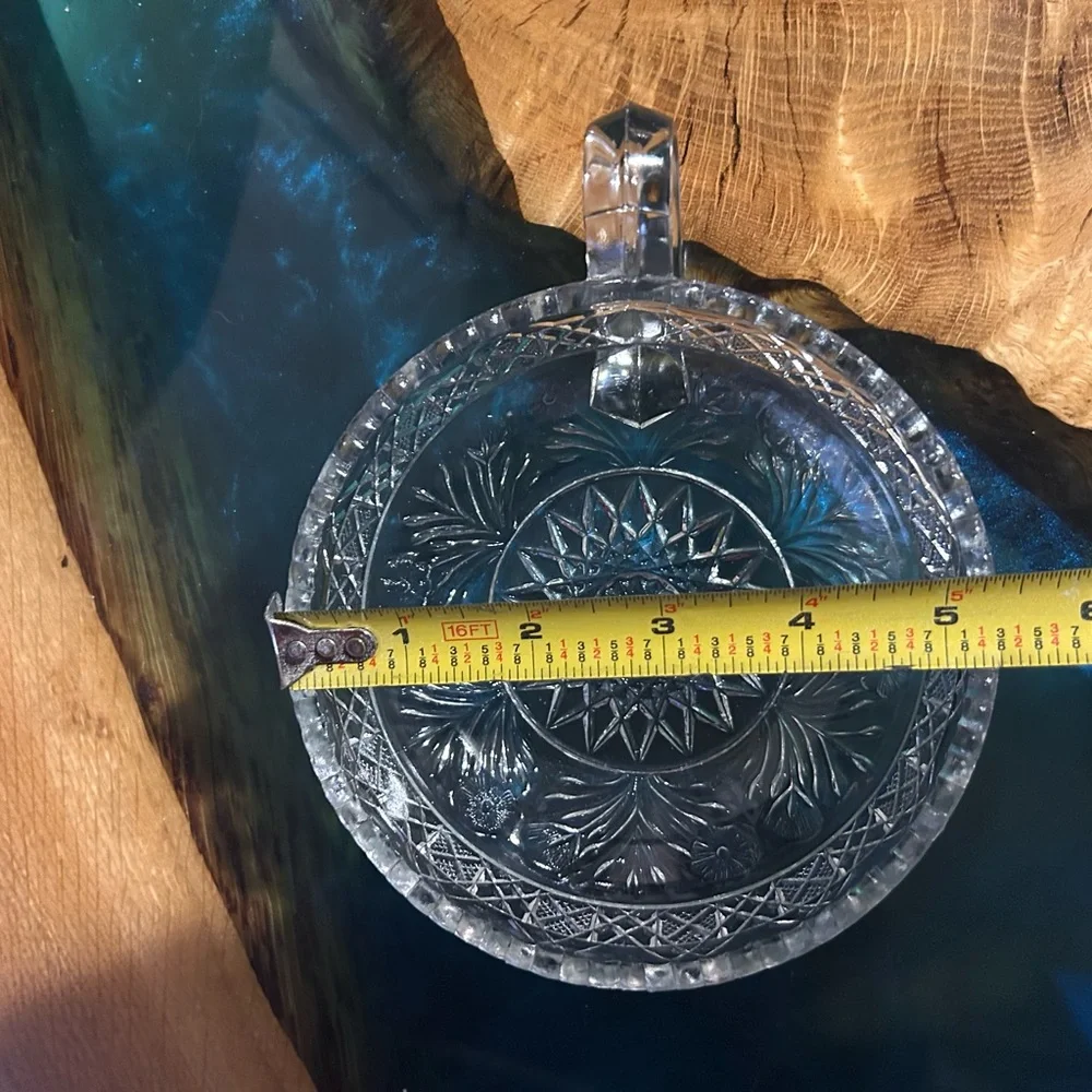 American Brilliant Period (ABP) clear cut glass candy dish “nappy